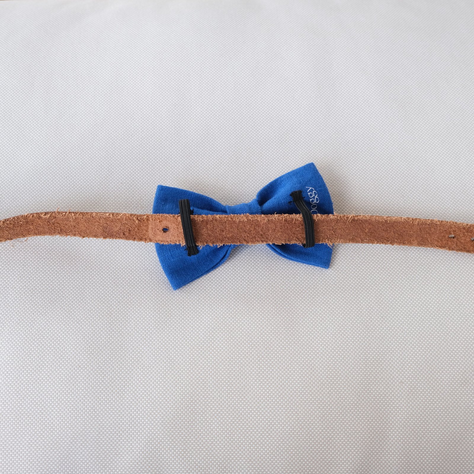 Dog Bow Tie - Blue Linen - Image 4