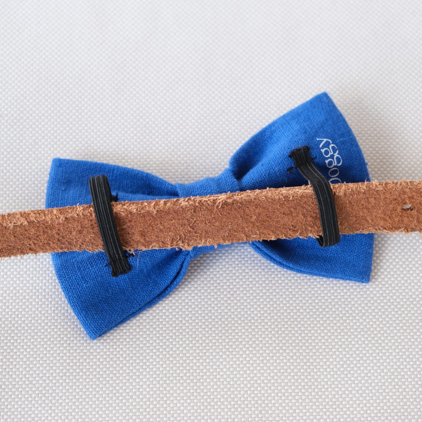 Dog Bow Tie - Blue Linen - Image 5