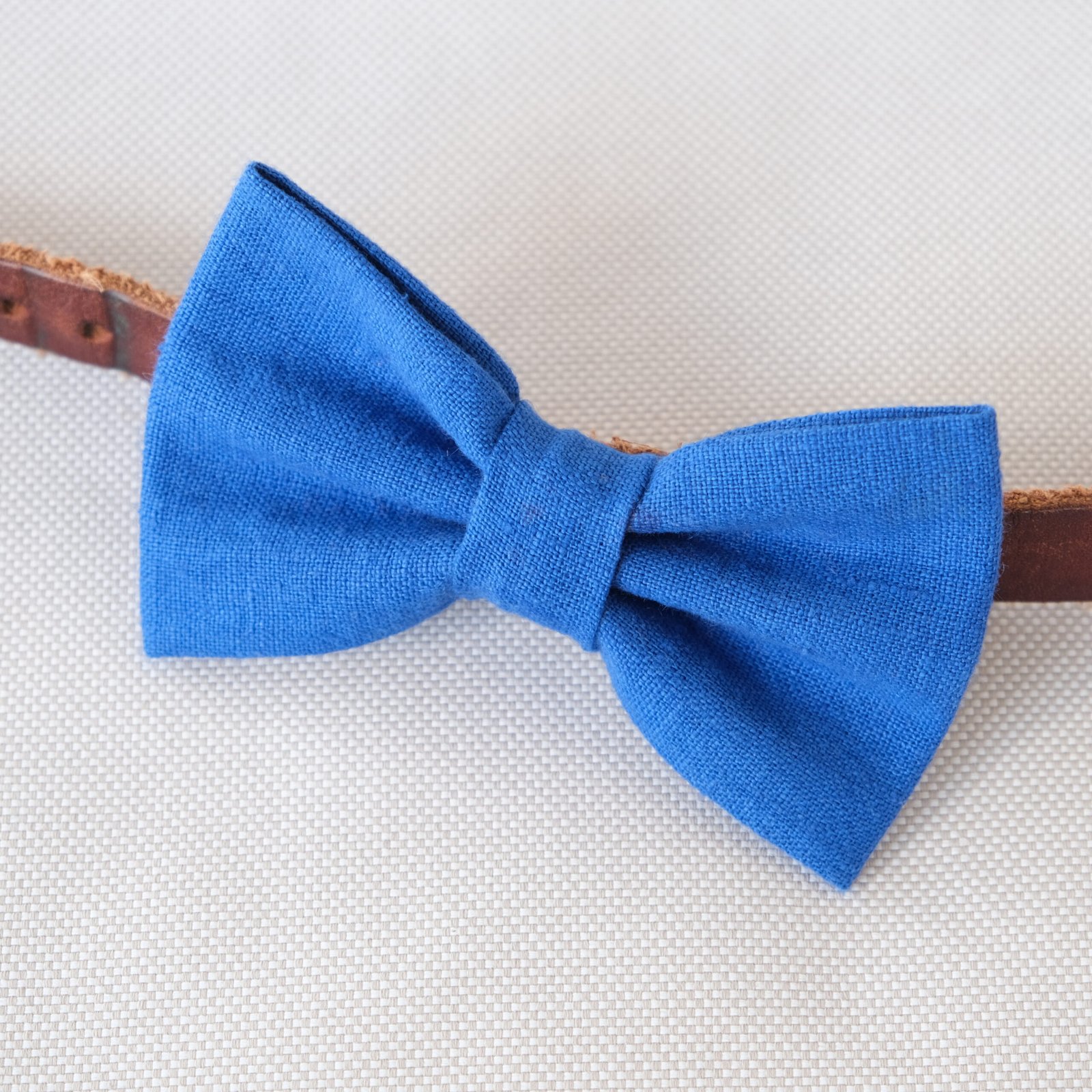 Dog Bow Tie - Blue Linen