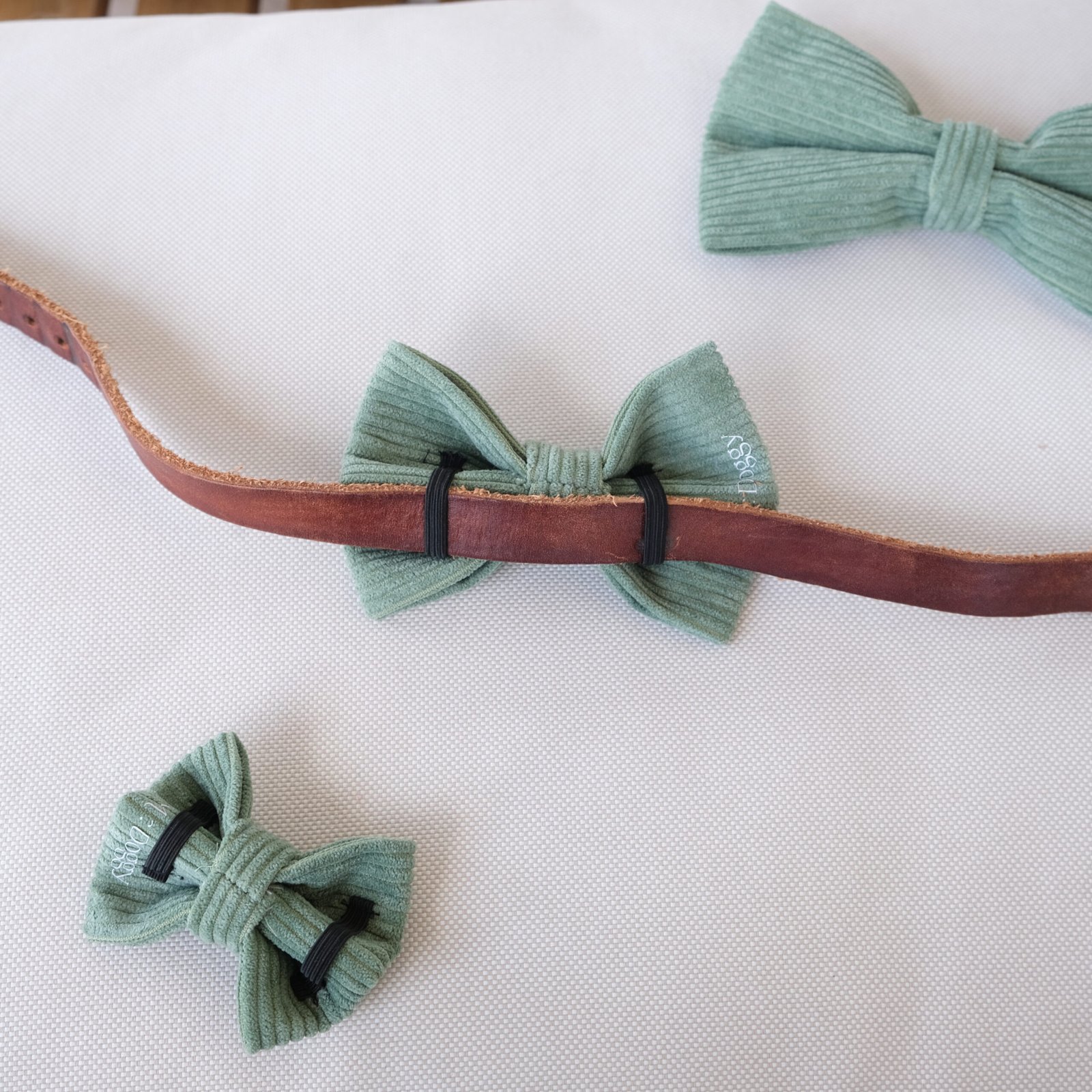 Dog Bow Tie Texas Sage Corduroy - Image 5