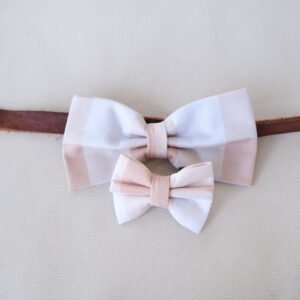 Dog Bow Tie - Cream Buffalo Check