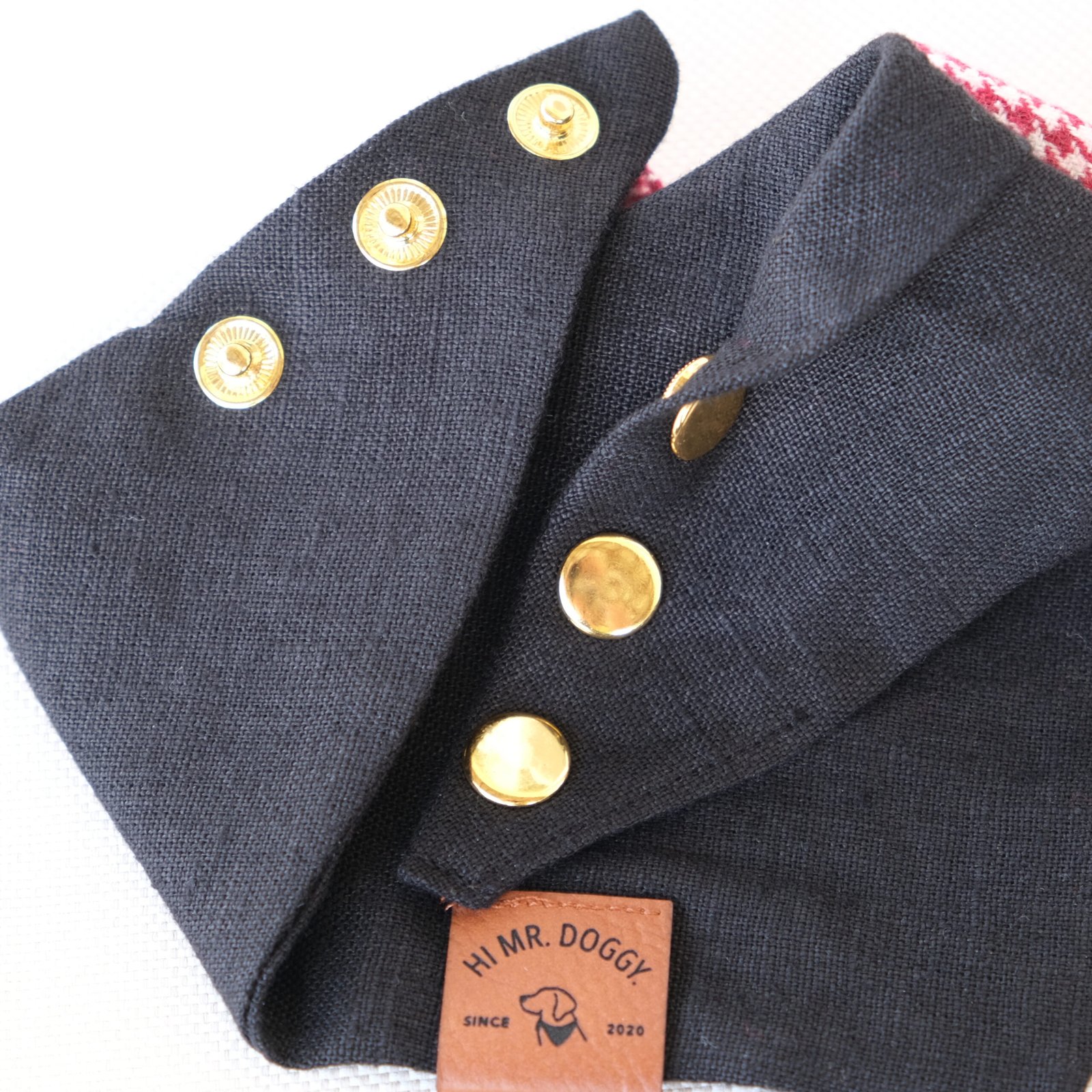 Black Dog Bandana with Houndstooth Bow - Image 9