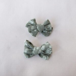 Green Forest Whisper Hair Bow - handmade fabric dog hair bow, product photo