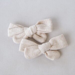 Cotton Cloud Hair Bow Set – Alligator Clip - back view showing alligator clip closure