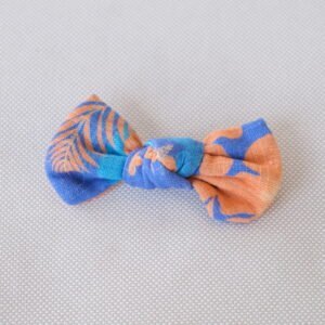 Coral Reef Hair Bow – Alligator Clip - handmade fabric dog hair bow, product photo