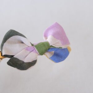 Watercolor Garden Hair Bow - Alligator Clip - handmade fabric dog hair bow, product photo
